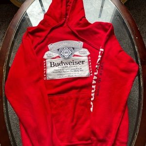 Red Budweiser sweatshirt